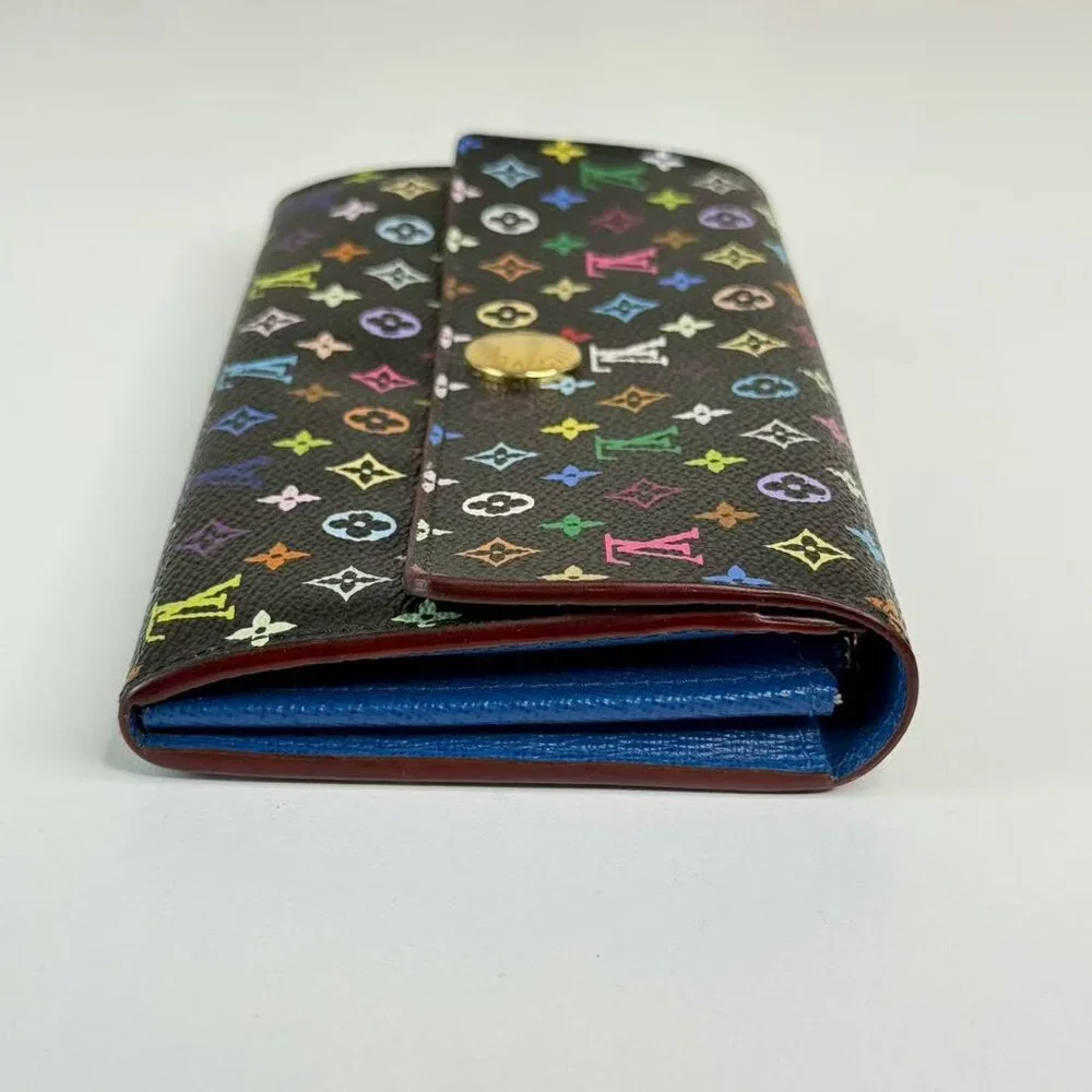 Louis Vuitton Multicolor Black Wallet with Colorful Monogram Design